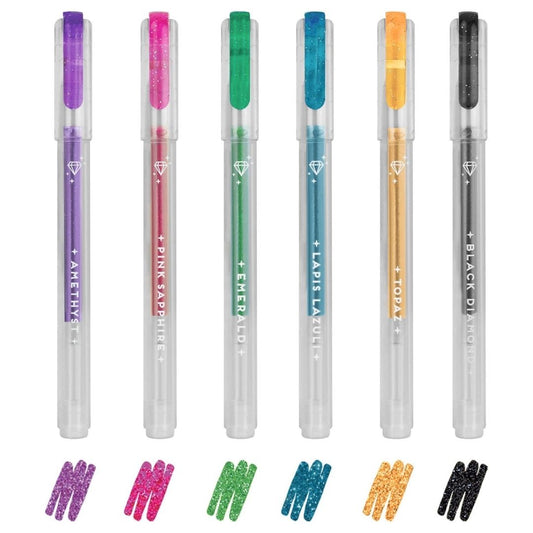 Legami 6 Mini Glitter Gel Pens Shine Like A Diamond