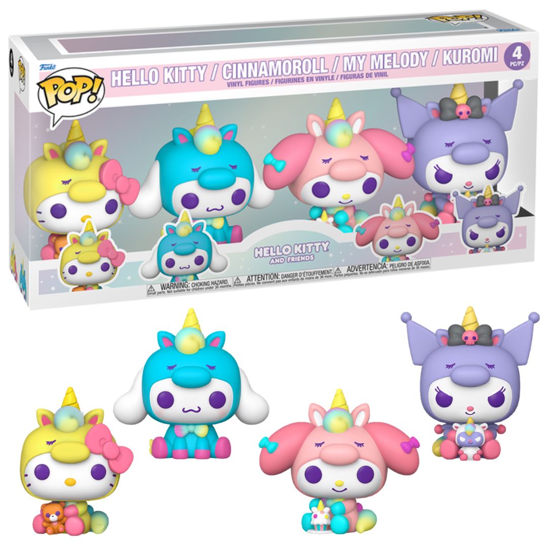 Pop! Vinyl - Hello Kitty & Friends - Hello Kitty, Cinnamoroll, My Melody, Kuromi 4 Pack