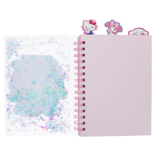 Hello Kitty and Friends A5 Spiral Notebook Glitter