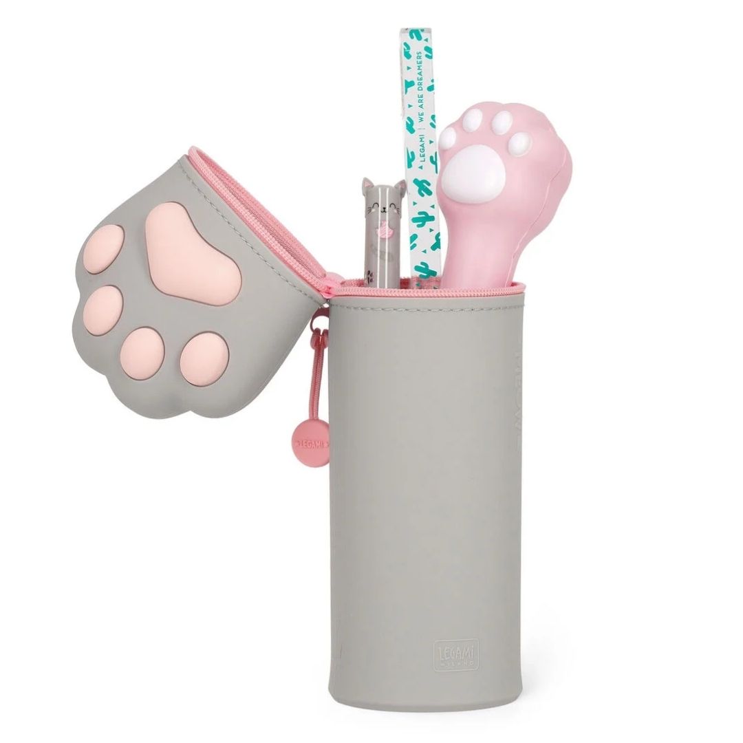Legami 2-In-1 Silicone Pencil Case Kitty Paw