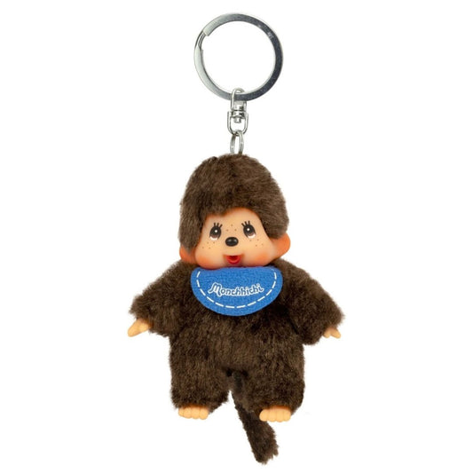 Monchhichi Plush Keyring Blue Boy
