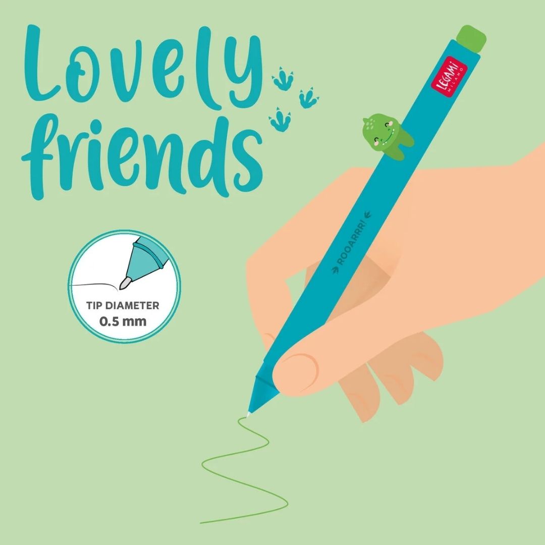 Legami Gel Pens Lovely Friends Dinosaur