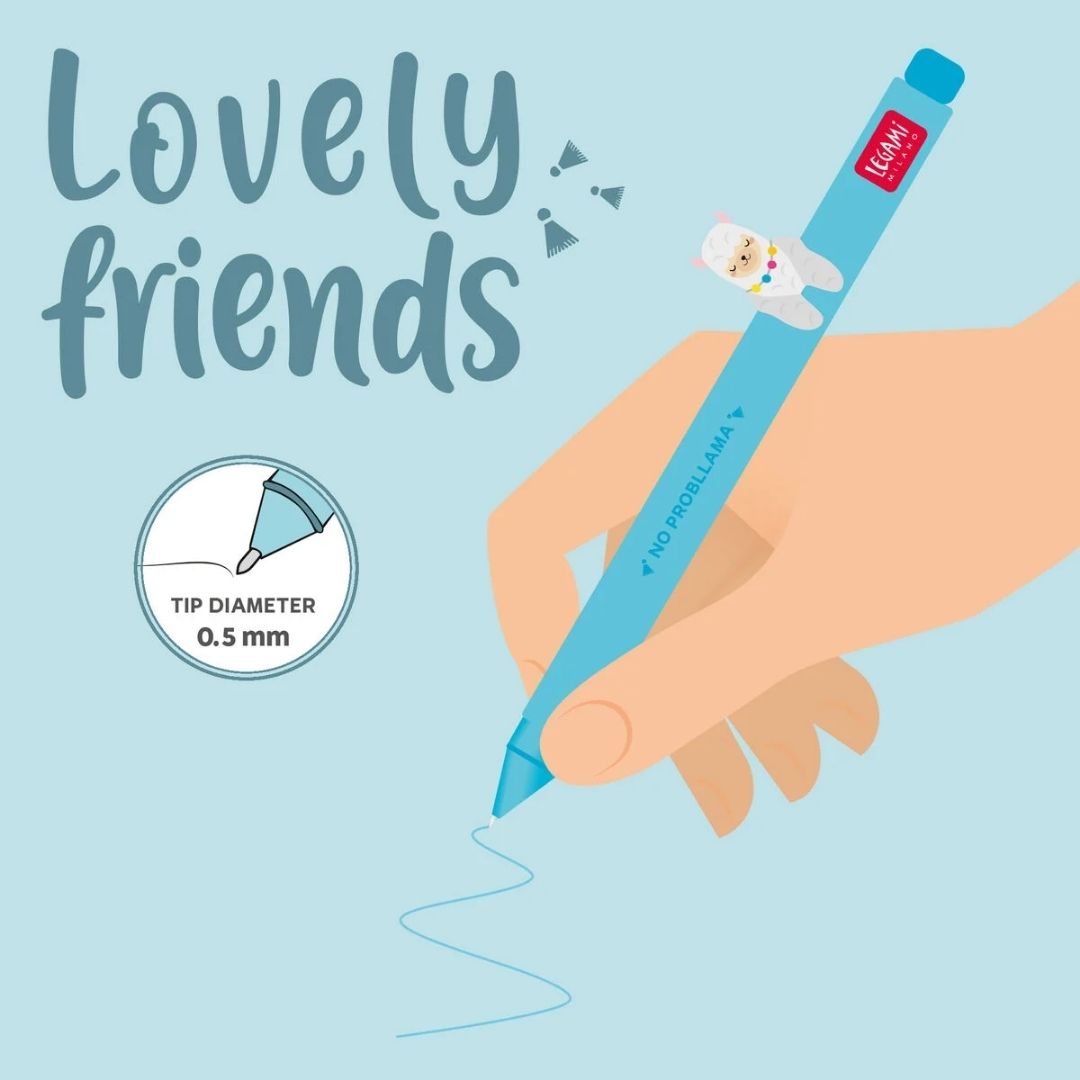 Legami Gel Pens Lovely Friends Llama