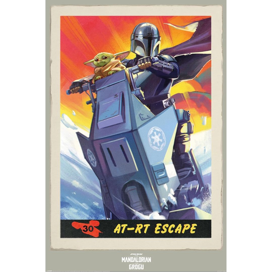 Maxi Posters - Mandalorian & Grogu (AT-RT Escape)