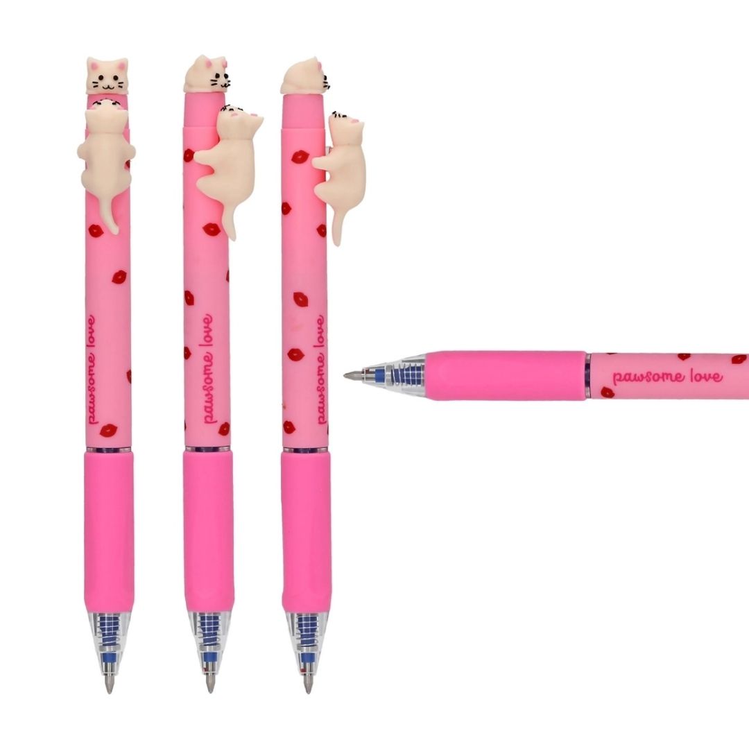 Lolli Riot Erasable Gel Pen Click and Kiss Cat