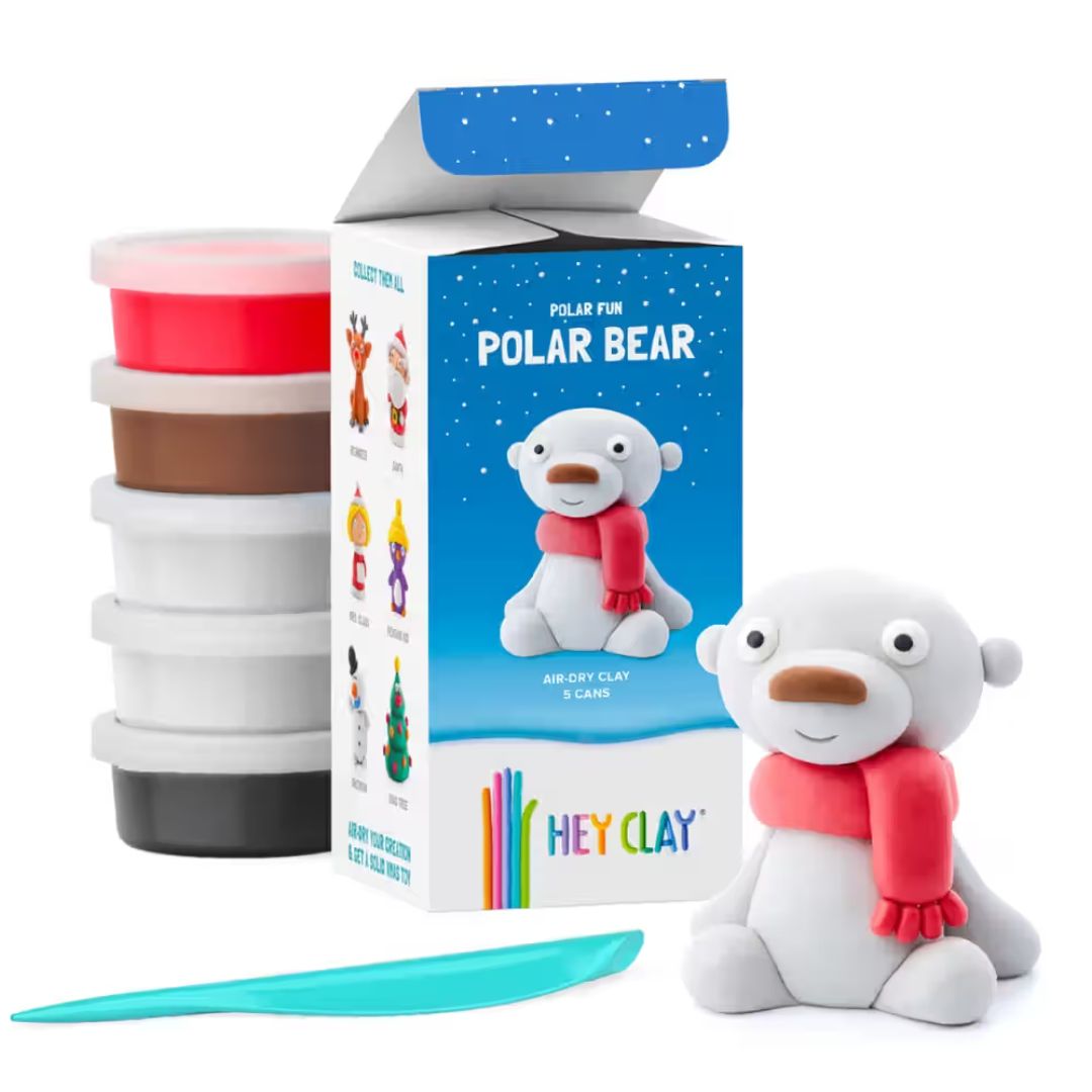 Hey Clay Winter Holidays - Polar Bear