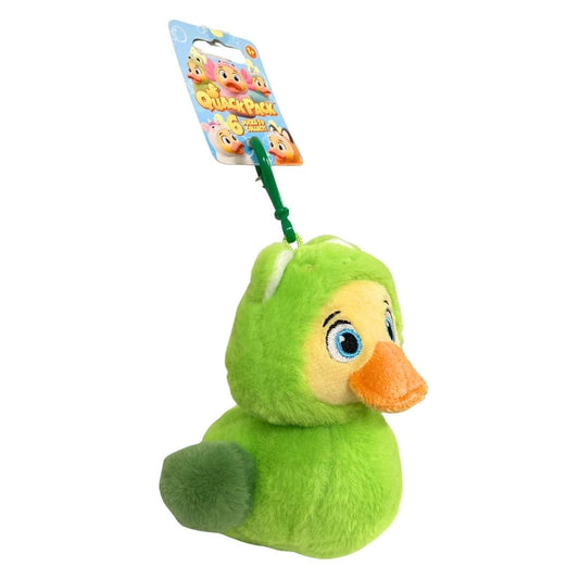 Quack Pack Duck Plush Bag Clip Frog Outfit