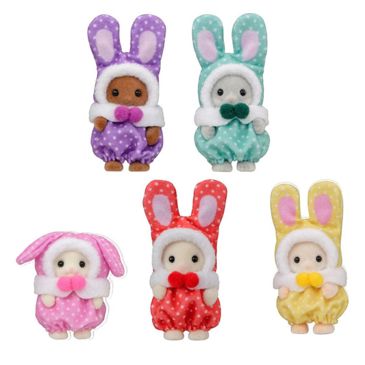 Sylvanian Families Cutie Collectibles Colourful Bunny Costime Babies