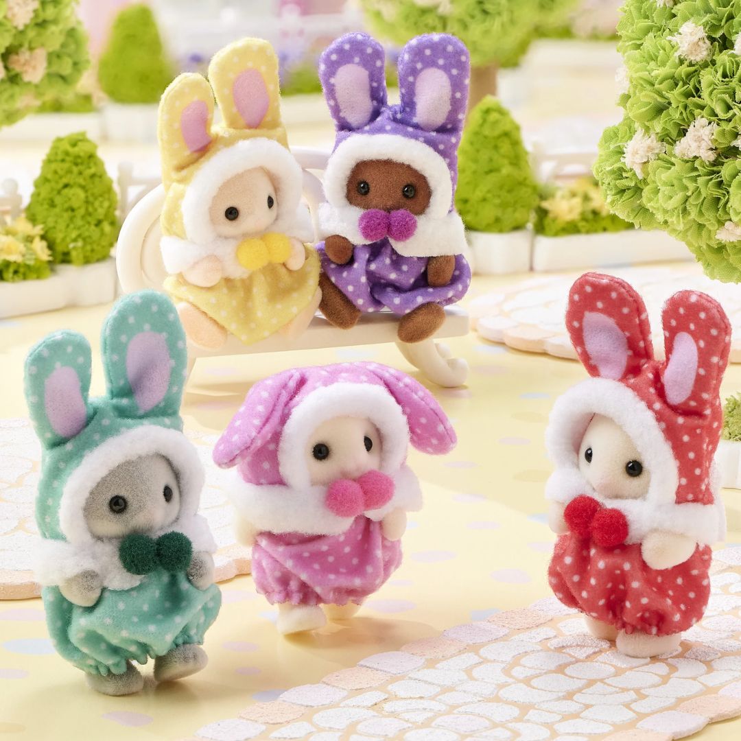 Sylvanian Families Cutie Collectibles Colourful Bunny Costime Babies