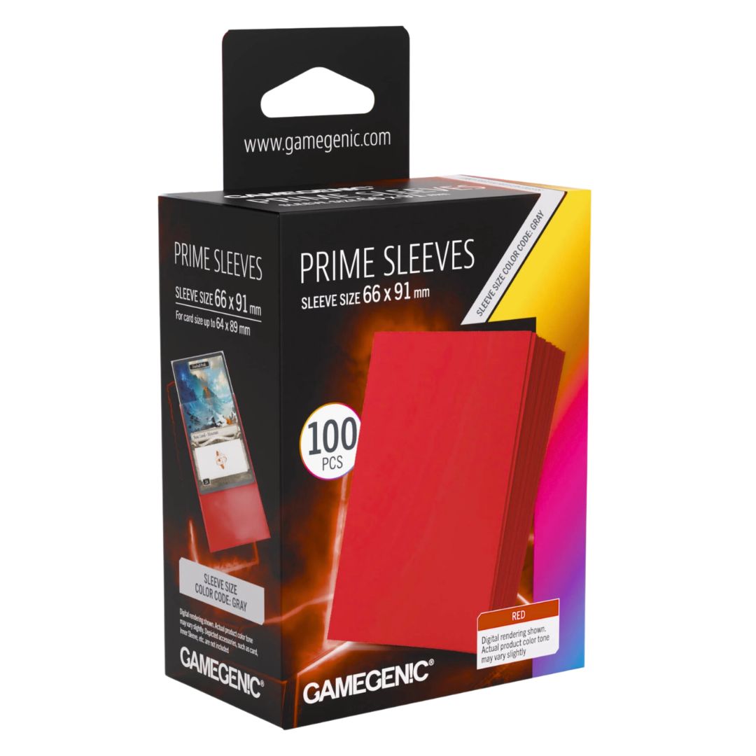 Gamegenic Trading Card Prime Sleeves 100pc - Red