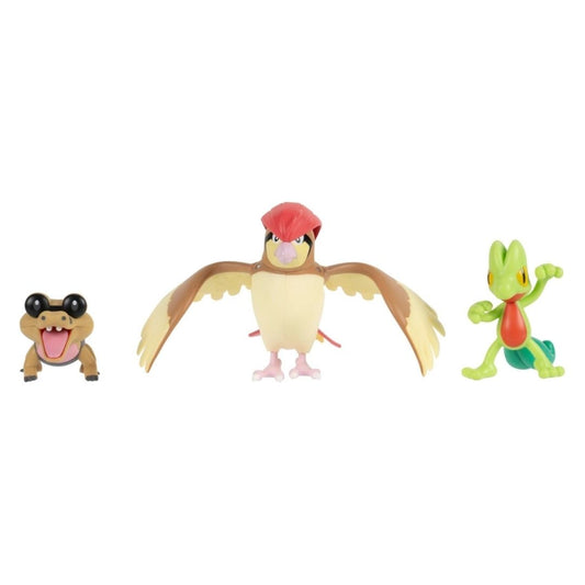 Pokemon Battle Figure Set - Treecko Pidgeotto Sandile
