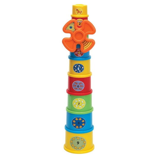Colourful 9 Piece Windmill Stacking Cups