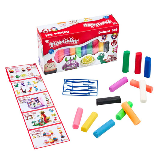 Plasticine 12 Colour Duluxe Set