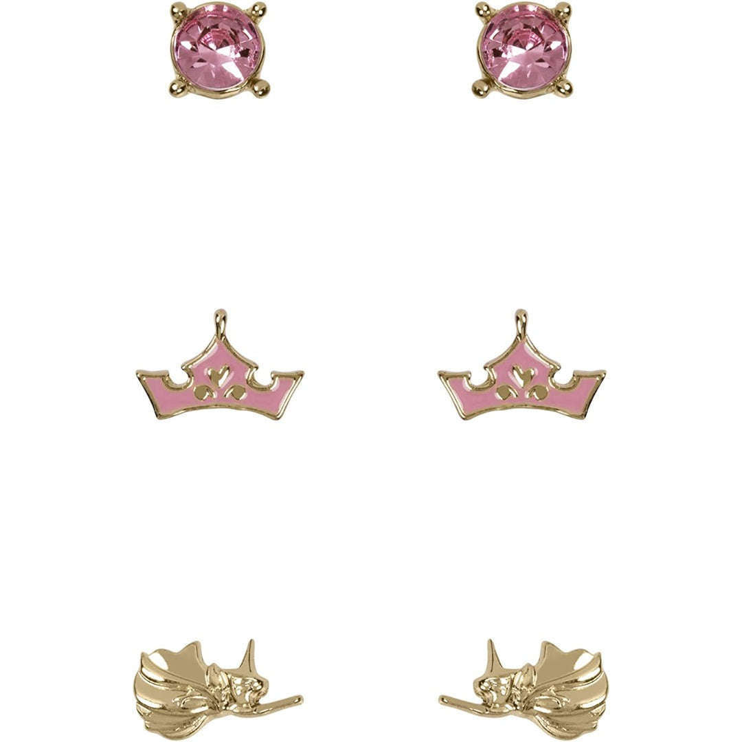Toys N Tuck:Disney Princess Enamel Costume Trio Earring Set (Sleeping Beauty),Disney Princess