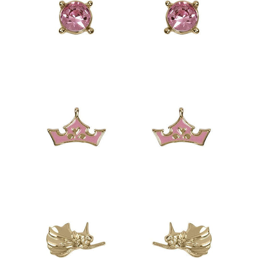 Toys N Tuck:Disney Princess Enamel Costume Trio Earring Set (Sleeping Beauty),Disney Princess