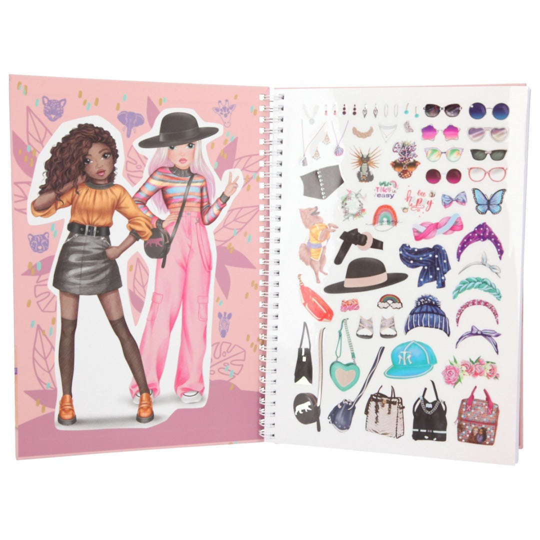 Toys N Tuck:Top Model Colouring Book with Pen Set,Top Model