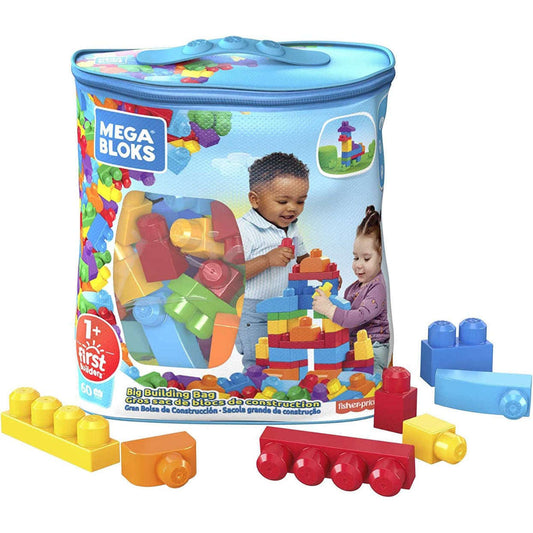 Toys N Tuck:Mega Bloks Big Building Bag - Blue,Mega Bloks