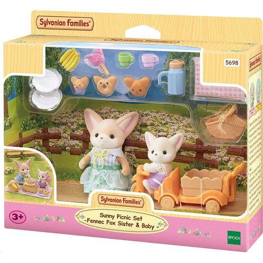 Toys N Tuck:Sylvanian Families Sunny Picnic Set -Fennec Fox Sister,Sylvanian Families