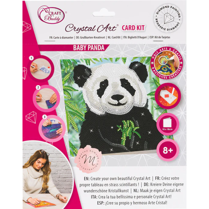 Toys N Tuck:Crystal Art Card Kit - Baby Panda,Crystal Art