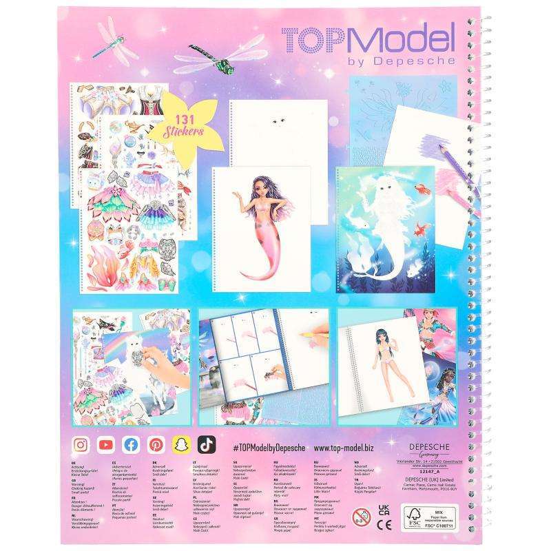 Toys N Tuck:Depesche Top Model Fantasy Colouring Book,Top Model