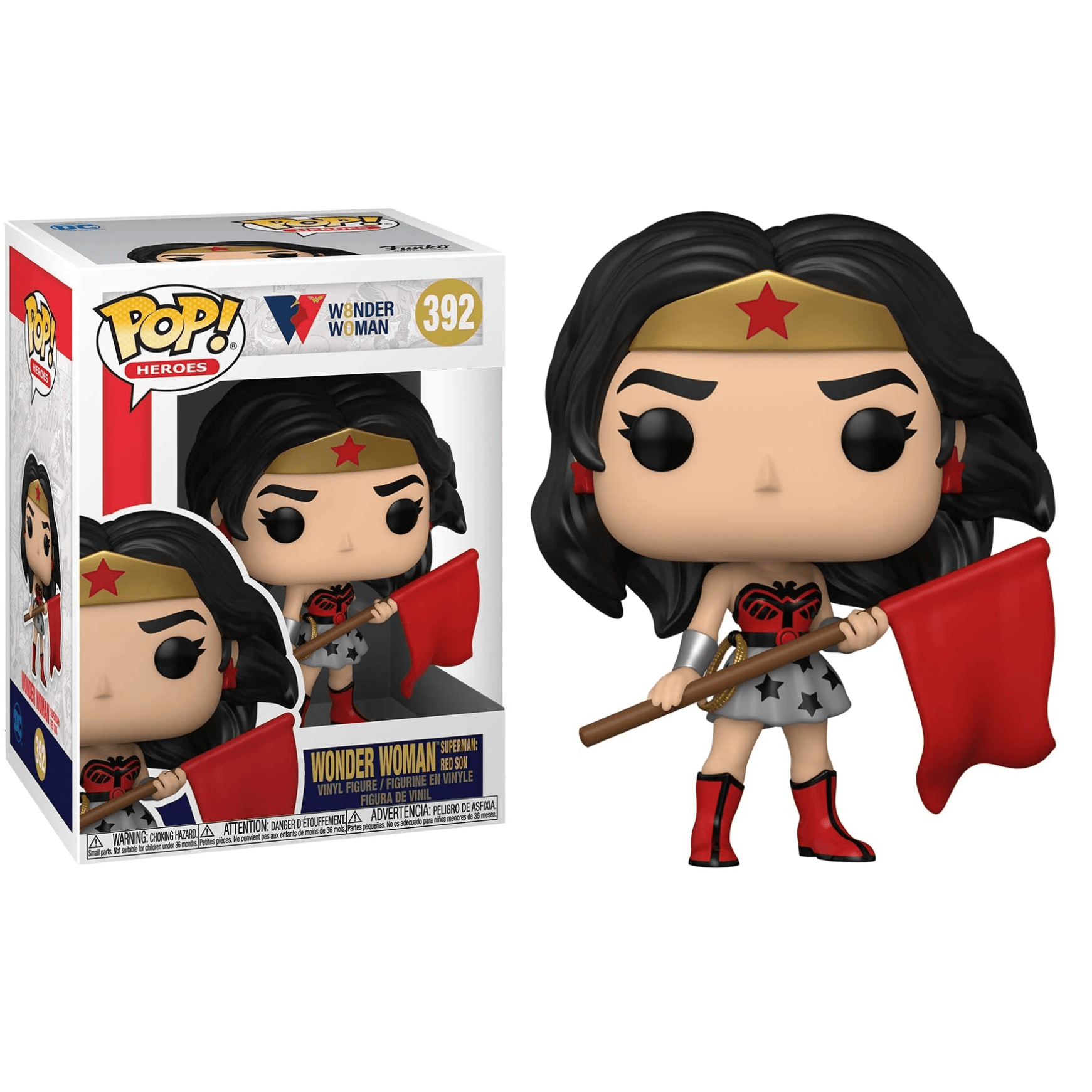 Toys N Tuck:Pop Vinyl - Wonder Woman 80 - Wonder Woman (Superman Red Son) 392,DC