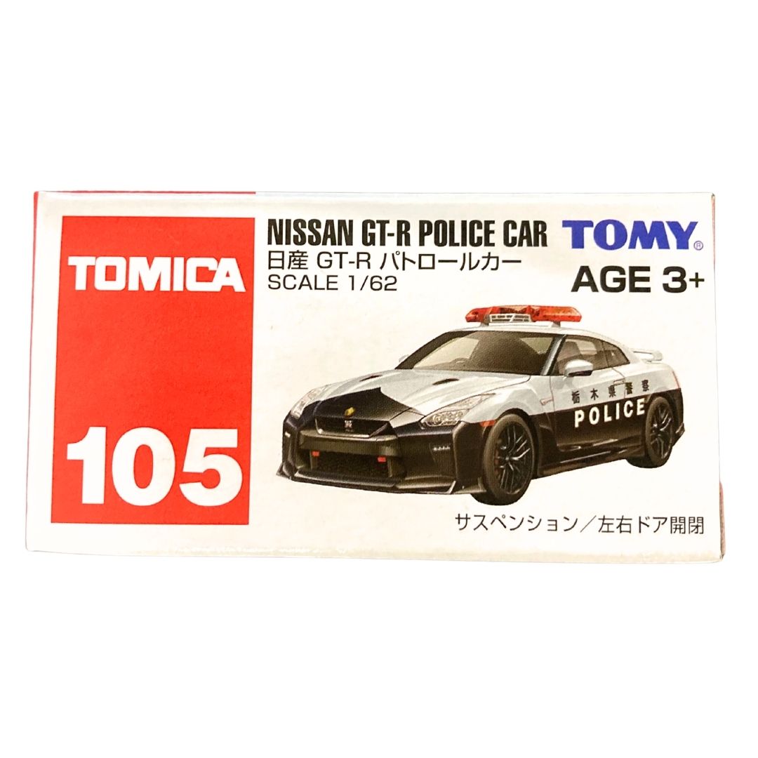 Tomica Diecast #105 Nissan GT-R Police Car