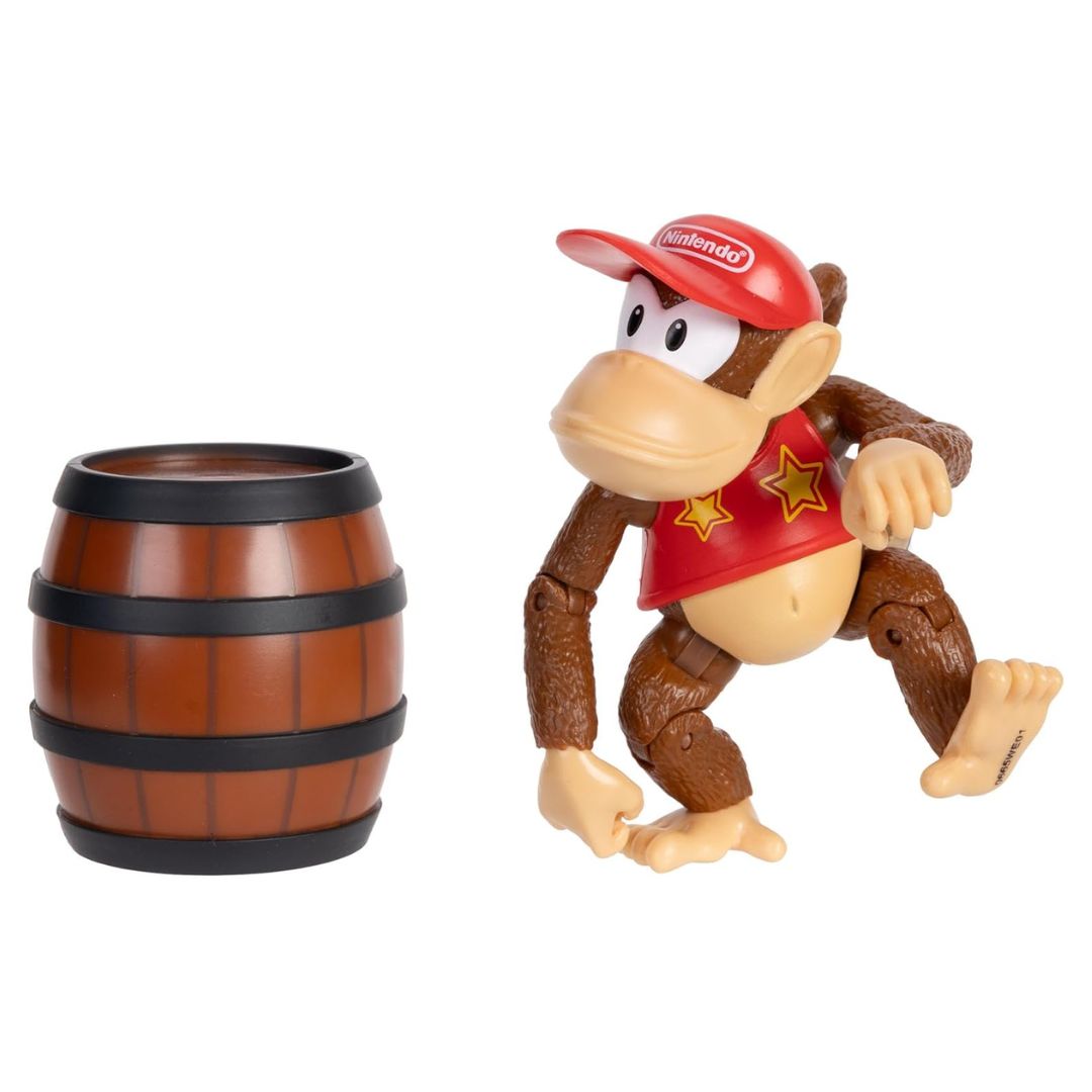 Nintendo Donkey Kong 4" Diddy Kong with DK Barrel