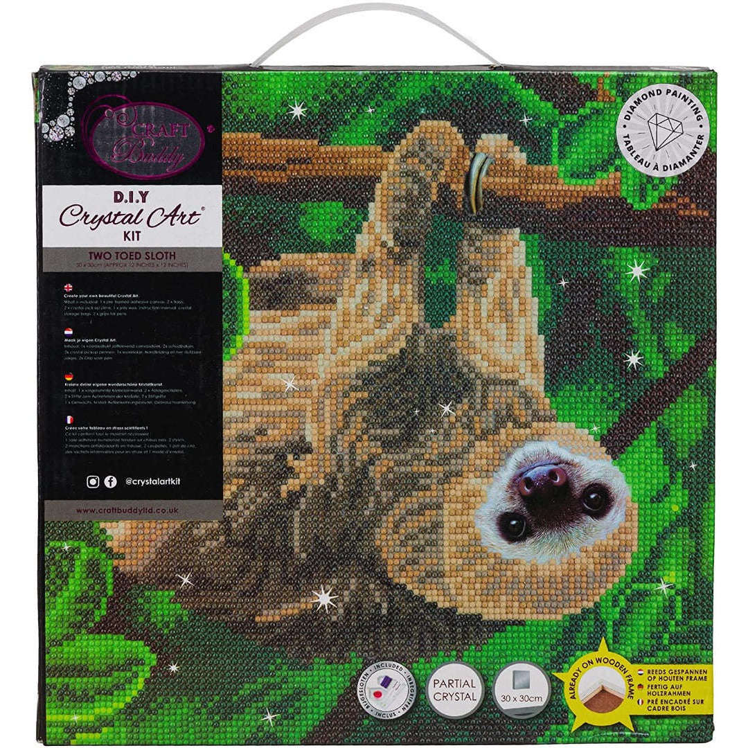 Toys N Tuck:Crystal Art Medium Kit - Two Toed Sloth,Crystal Art