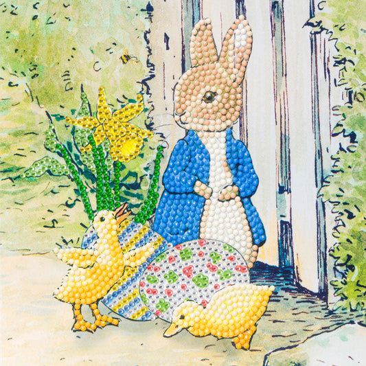 Toys N Tuck:Crystal Art Card Kit - Peter Rabbit and Chicks,Peter Rabbit
