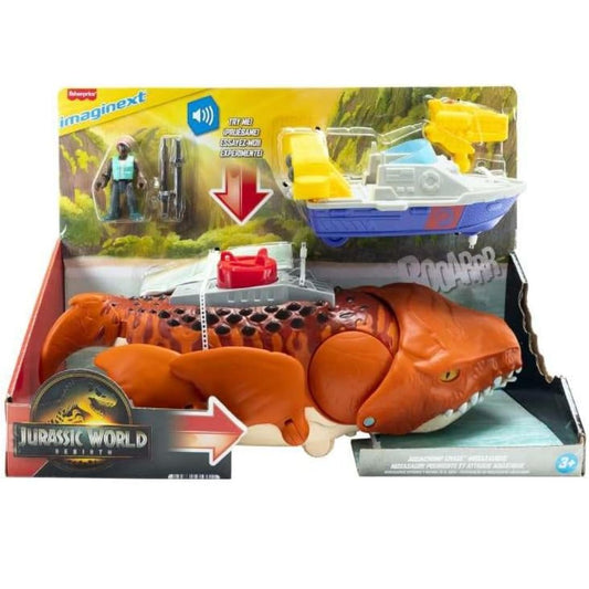 Fisher-Price Imaginext Jurassic World Rebirth Aqua Chomp Chase Mosasaurus