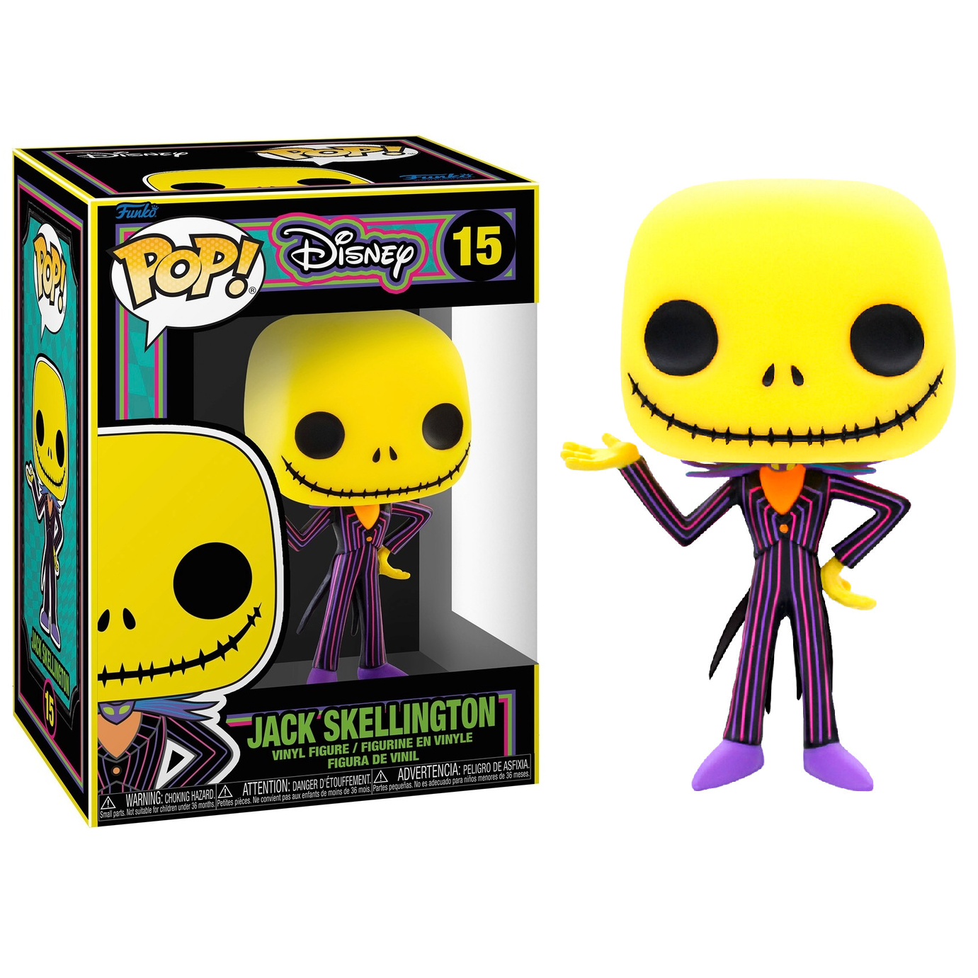 Toys N Tuck:Pop! Vinyl - Disney - Jack Skellington (Blacklight) 15,Disney