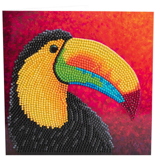 Toys N Tuck:Crystal Art Card Kit - Tropical Toucan,Crystal Art