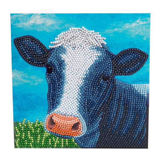 Toys N Tuck:Crystal Art Card Kit - Cute Cow,Crystal Art