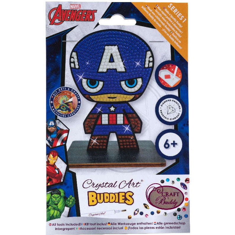 Toys N Tuck:Crystal Art Buddies Marvel Series 1 - Captain America,Marvel