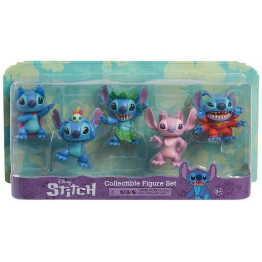 Toys N Tuck:Disney Stitch Collectible 5 Figure Set,Disney Princess