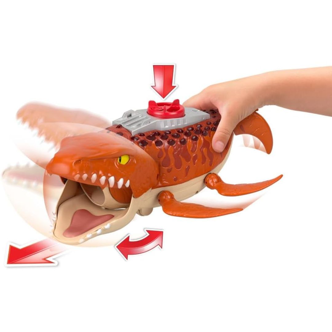 Fisher-Price Imaginext Jurassic World Rebirth Aqua Chomp Chase Mosasaurus