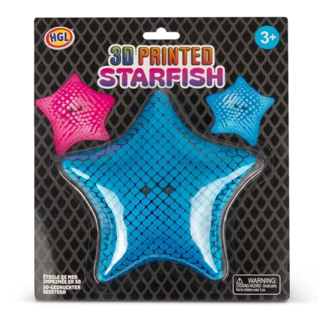Blue 3D Printed Starfish