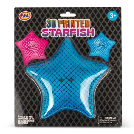 Blue 3D Printed Starfish