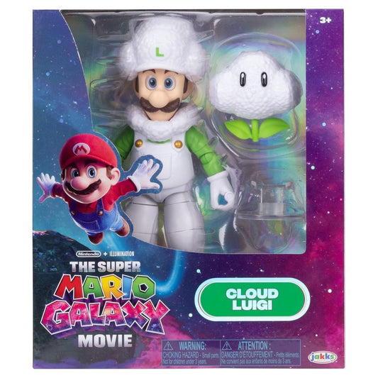 Nintendo Super Mario Galaxy Movie Cloud Luigi with Cloud Action Figure
