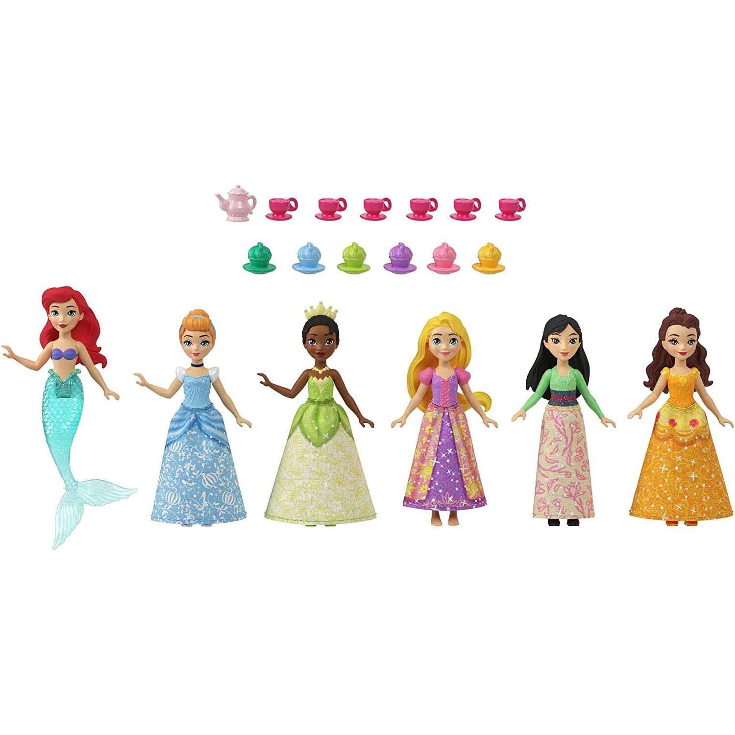 Disney princess 3 inch cheap mini doll 6 pack