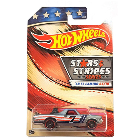 Toys N Tuck:Hot Wheels Stars and Stripes Series '68 El Camino 6/10,Hot Wheels