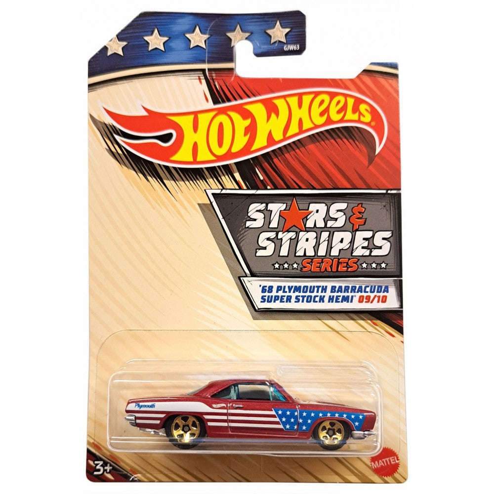 Toys N Tuck:Hot Wheels Stars and Stripes Series '68 Plymouth Barracuda Super Stock Hemi 9/10,Hot Wheels