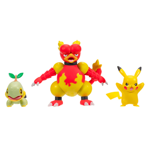 Toys N Tuck:Pokemon Battle Figure Set - Pikachu Magmar Turtwig,Pokemon