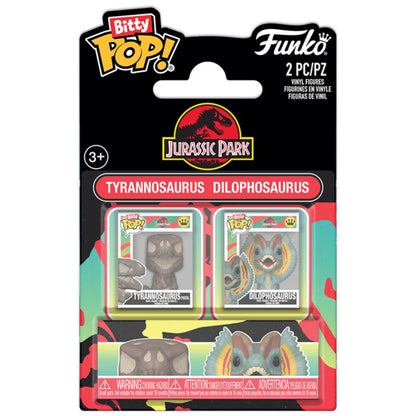 Bitty Pop! Jurassic Park 2 Pack - Tyrannosaurus Fossil and Dilophosaurus