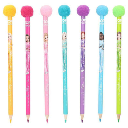 Toys N Tuck:Depesche Top Model PomPom Coloured Pencil Set,Top Model