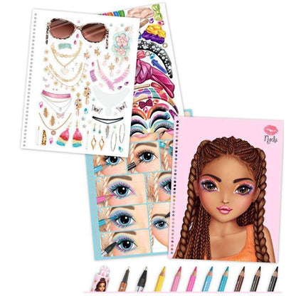 Toys N Tuck:Depesche Top Model Make-Up Colouring Book - Candy,Top Model