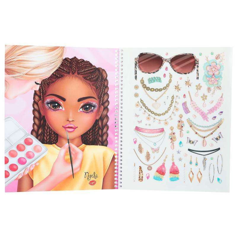 Toys N Tuck:Depesche Top Model Make-Up Colouring Book - Candy,Top Model