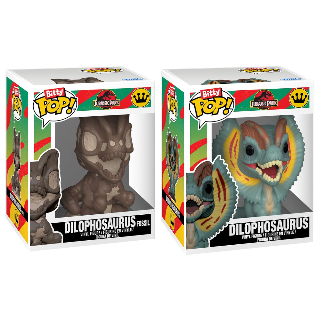 Bitty Pop! Jurassic Park 2 Pack - Tyrannosaurus Fossil and Dilophosaurus