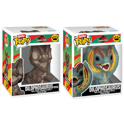 Bitty Pop! Jurassic Park 2 Pack - Tyrannosaurus Fossil and Dilophosaurus
