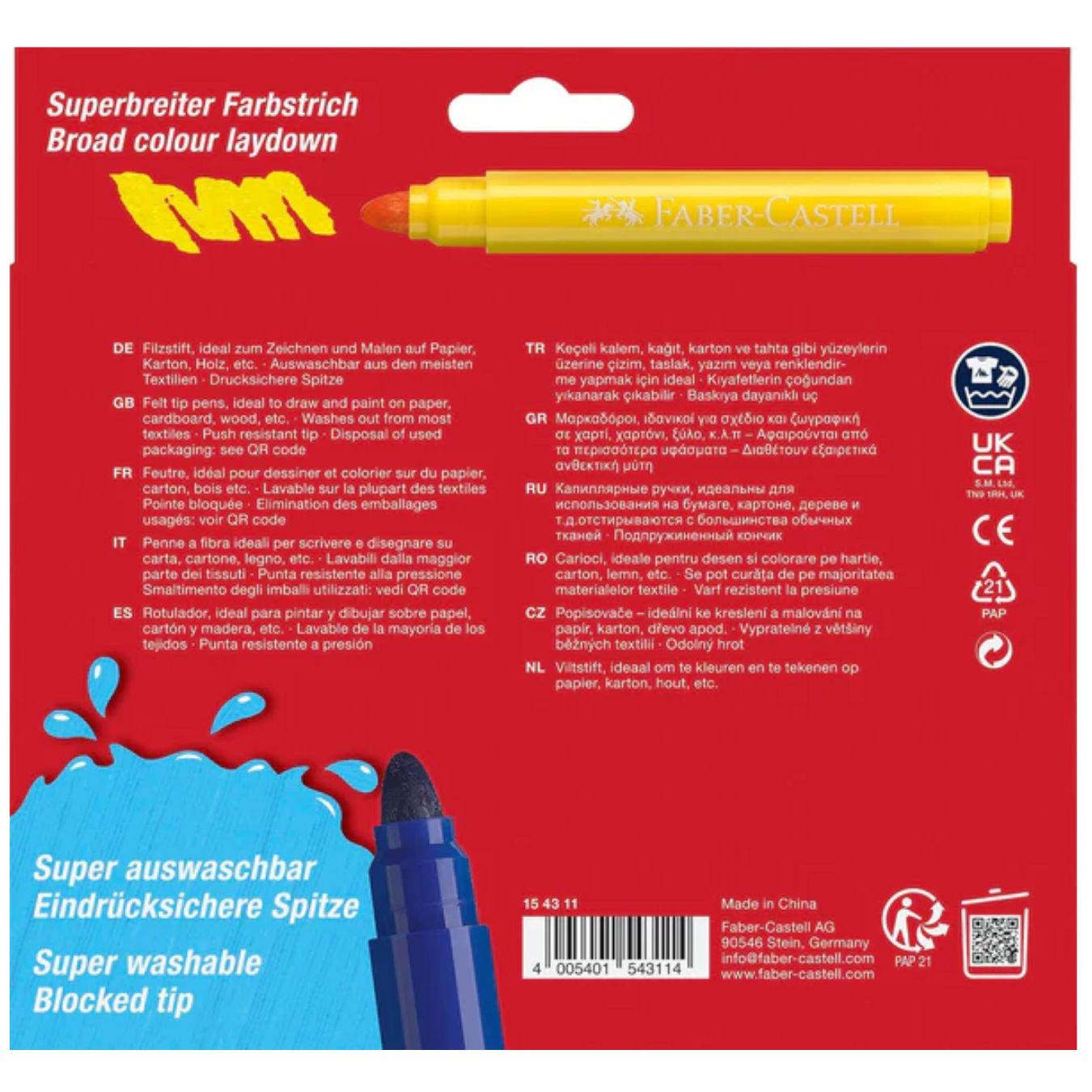Faber-Castell Castle Super Jumbo Felt Tip Pens